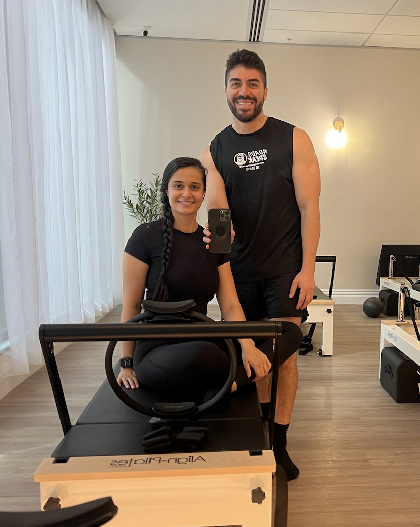 Tiresa B. with Daniel at the gym