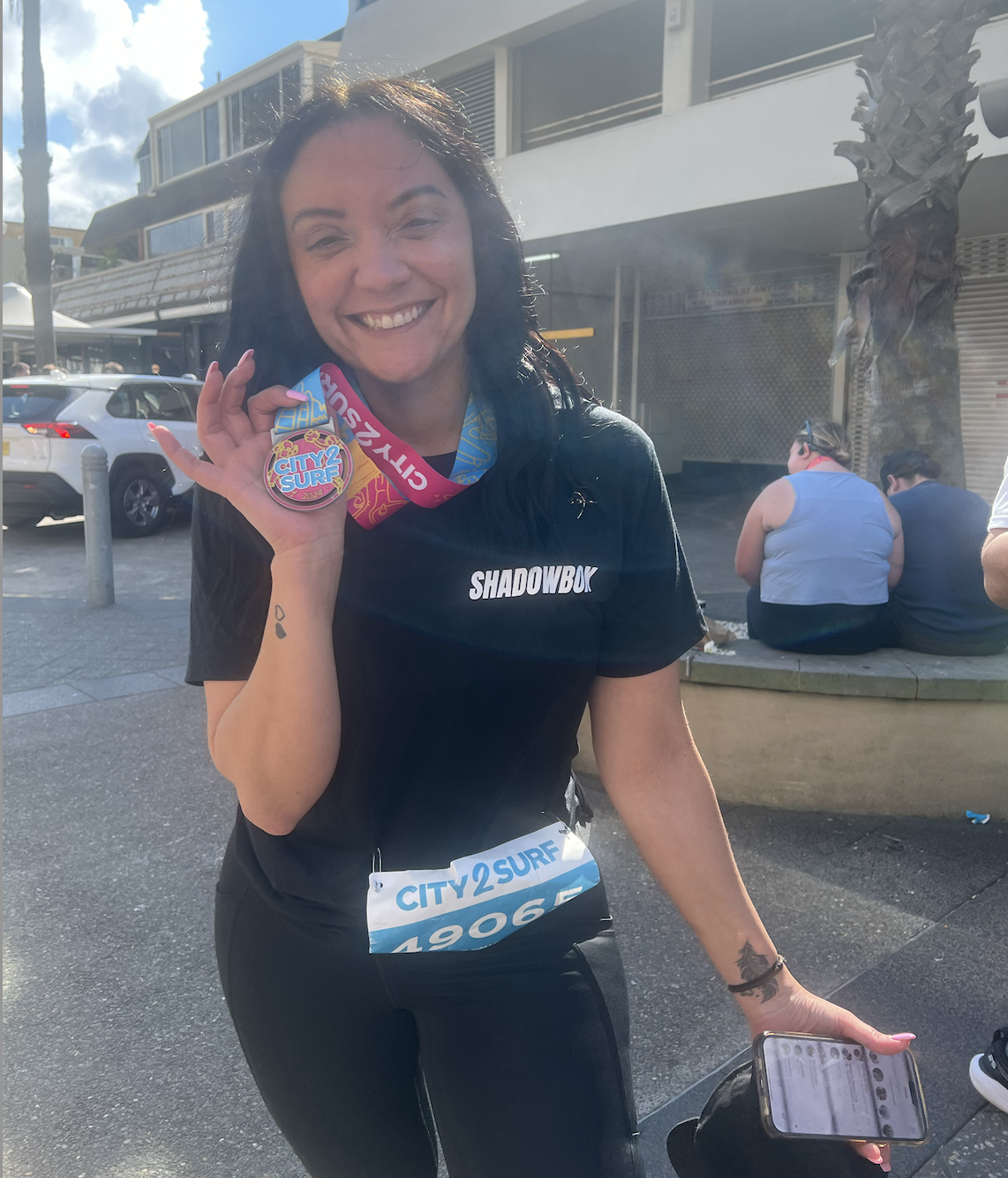 Delphine J. at City2Surf finish line